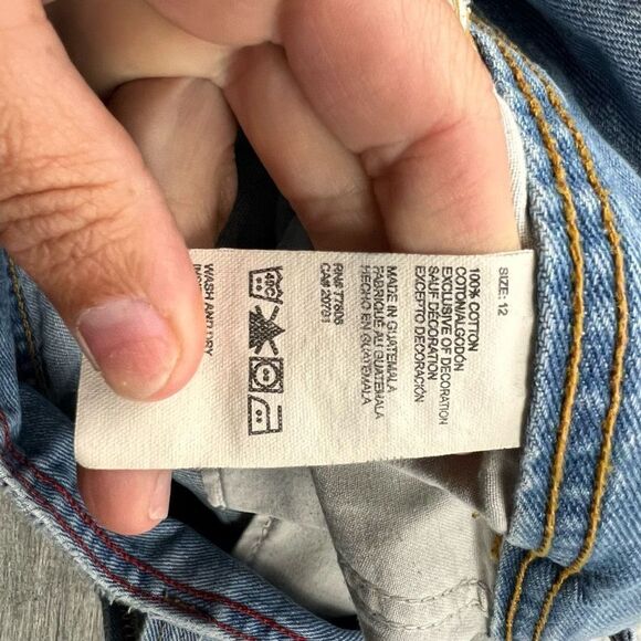 Tommy Hilfiger Vintage Side Snap Jean Shorts Women’s Size 12 - Picture 9 of 11